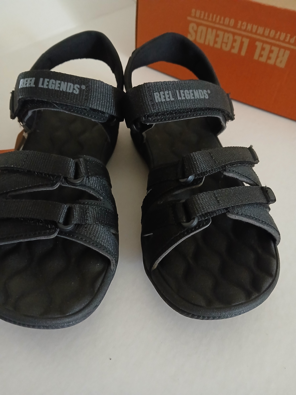Reel Legends Black Multi-Strap Outdoor Sandals Women's Size 7 New $30 - Picture 3 of 12